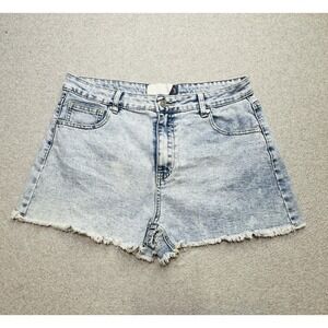 Project Rebel Shorts Womens 13 Blue Denim Distressed Stretch Normcore Ladies